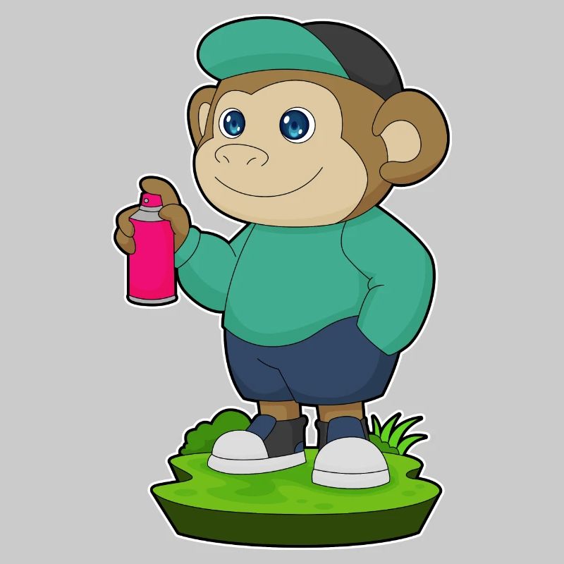 Spray de peintre singe