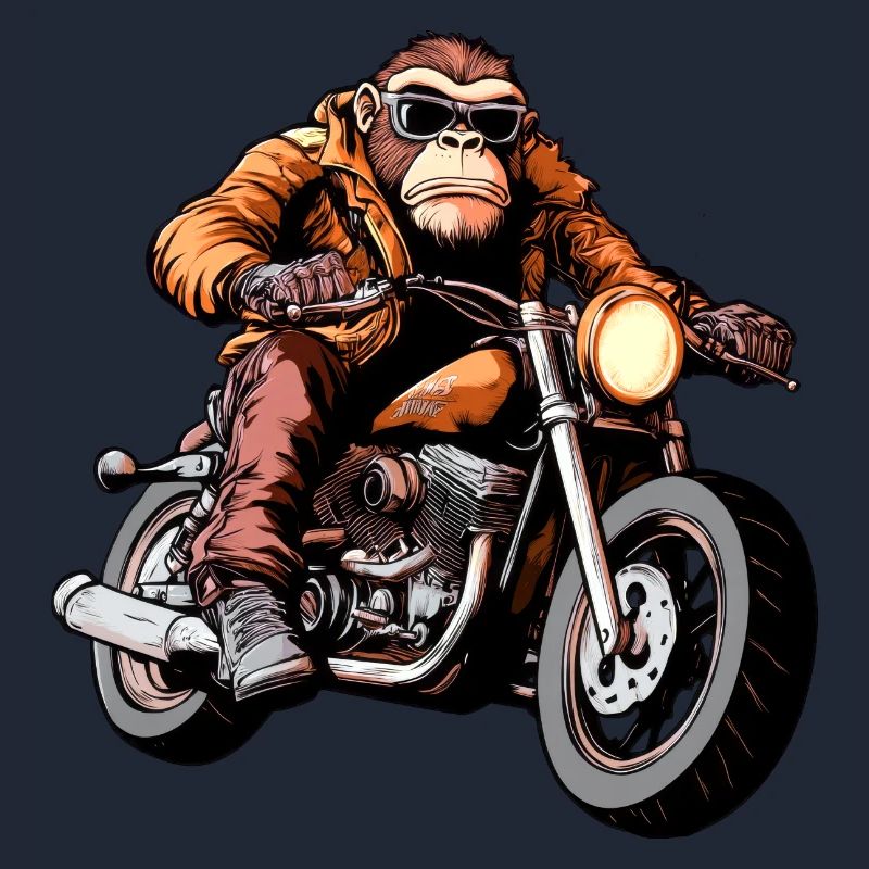 Monkey Motorcyclist / Motorcycle Monkey