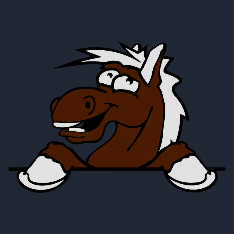 funny comic cartoon horse wall shield text empty u