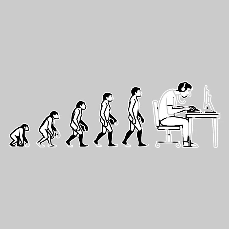 Evolution endet am Computer – Humor Design