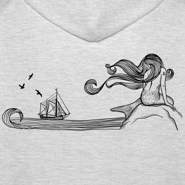Meerjungfrau und Schiff