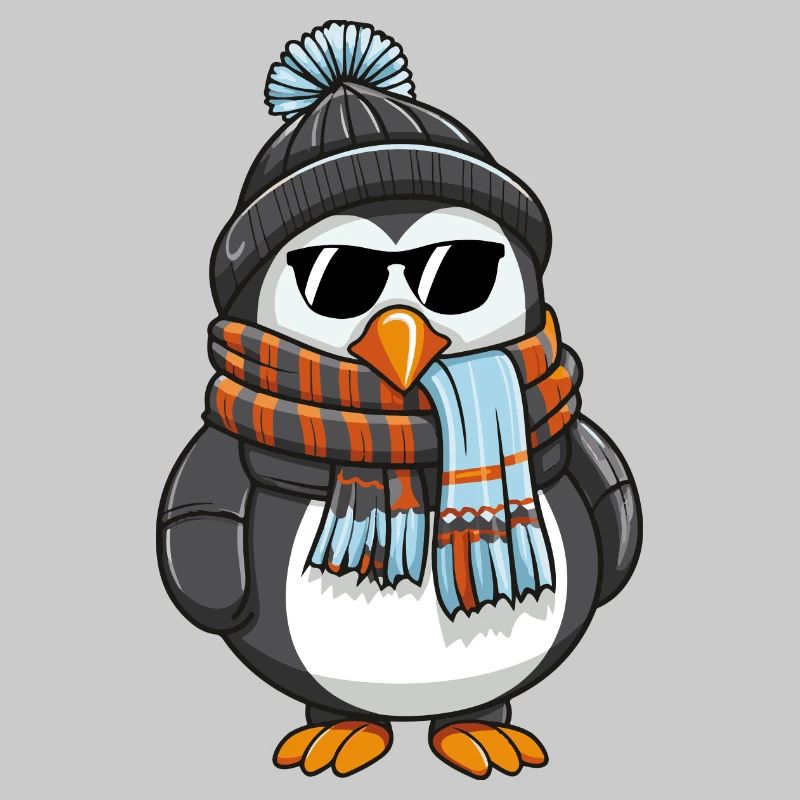 pinguin comic winter