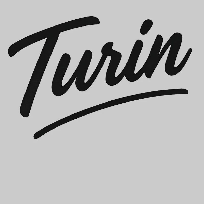 Lettrage à la main en écriture de Turin