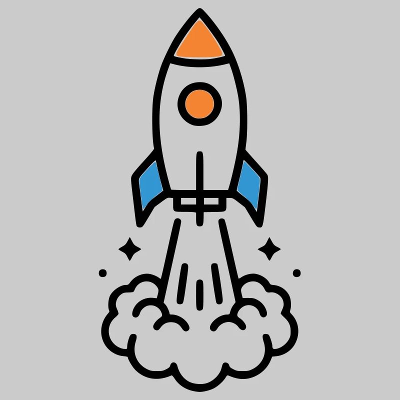 Rocket Launch Space Comic