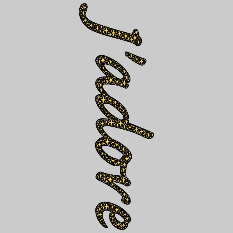 Traînée d'étoiles dorées cursive