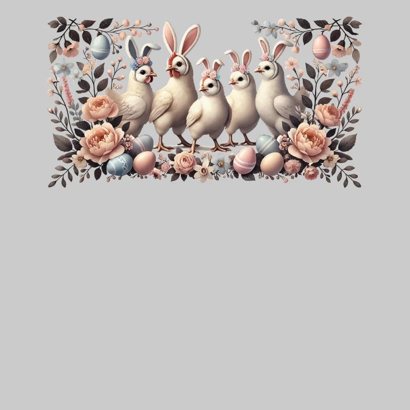 Easter Chickens Easter Bunny Chicken Retro Vintage