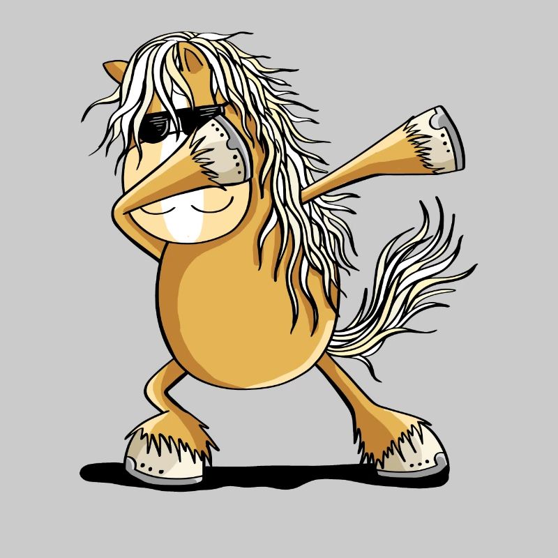 Cooles Dab Dance Pferd Dabbing Pony Comic