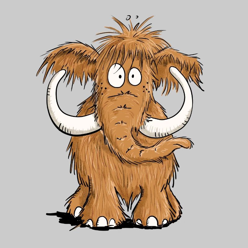 Furry Mammoth I Comic Animals I Elephant Gift