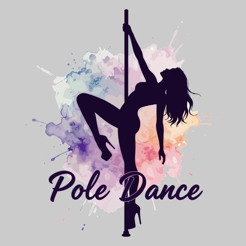 Pole Dance Poledancerinnen Aquarell stark Geschenk