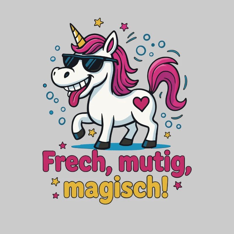 Cooles Einhorn – Frech, mutig, magisch Design