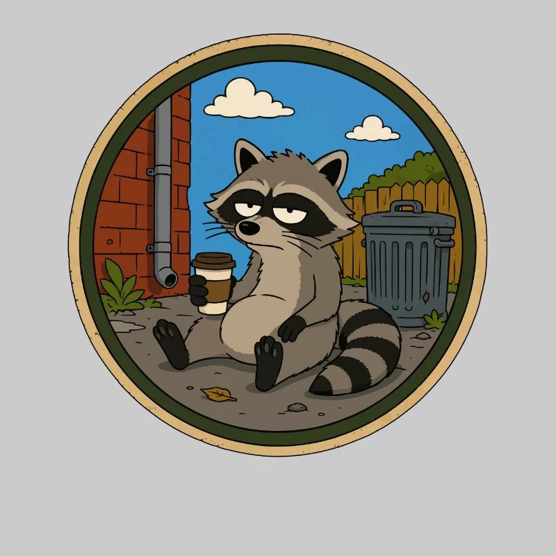 Waschbär in der Kaffeepause