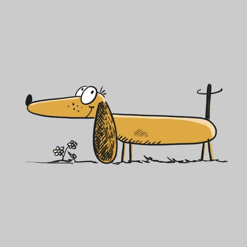 Lustiger Dackel - Dachshund - Teckel - Comic