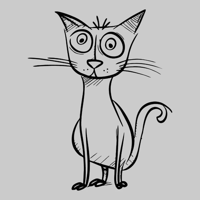 Étrange chat de dessin animé