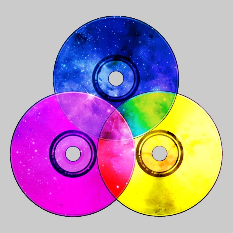 CD colorés (triangle)