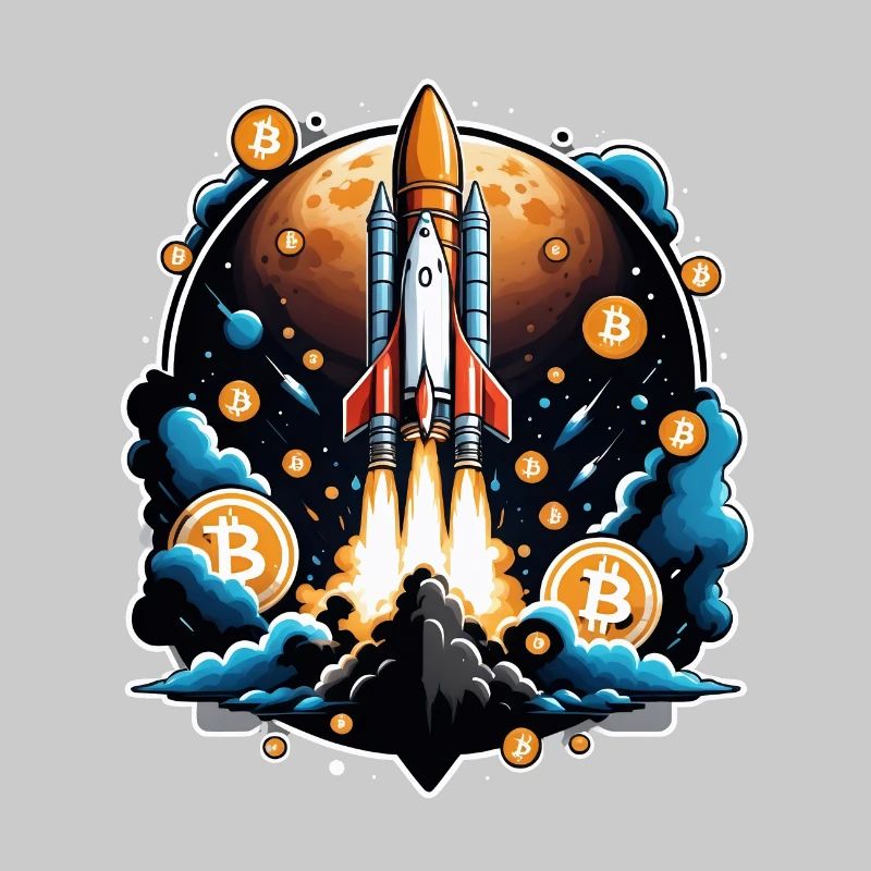 Bitcoin Krypto Crypto to the Moon Geschenk