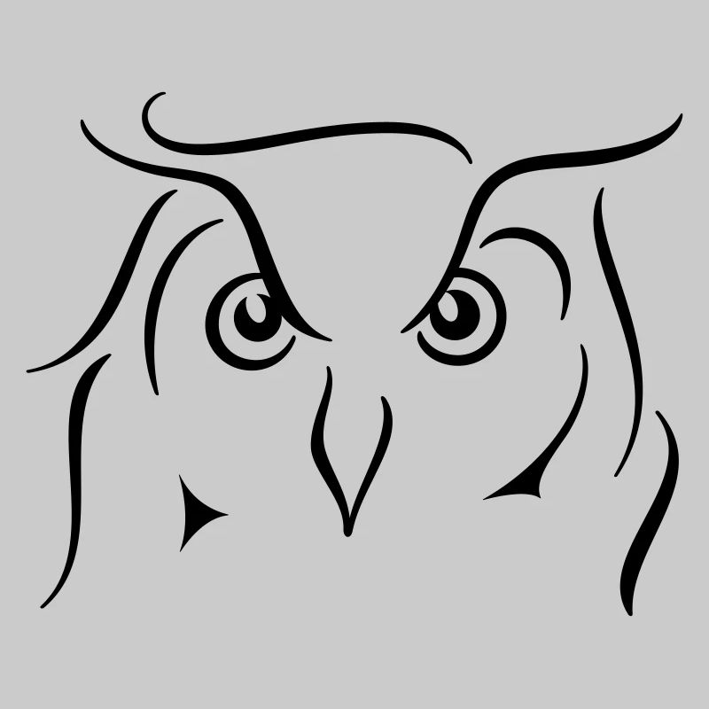 Eagle owl - line drawing gift idea gift