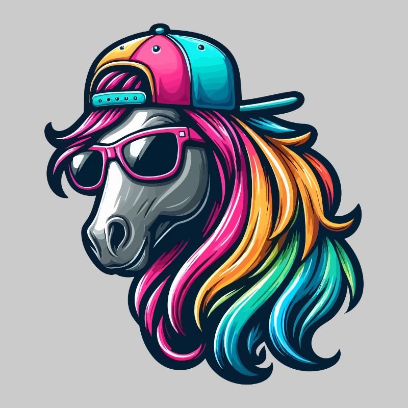 Regenbogen Cooles Pferd
