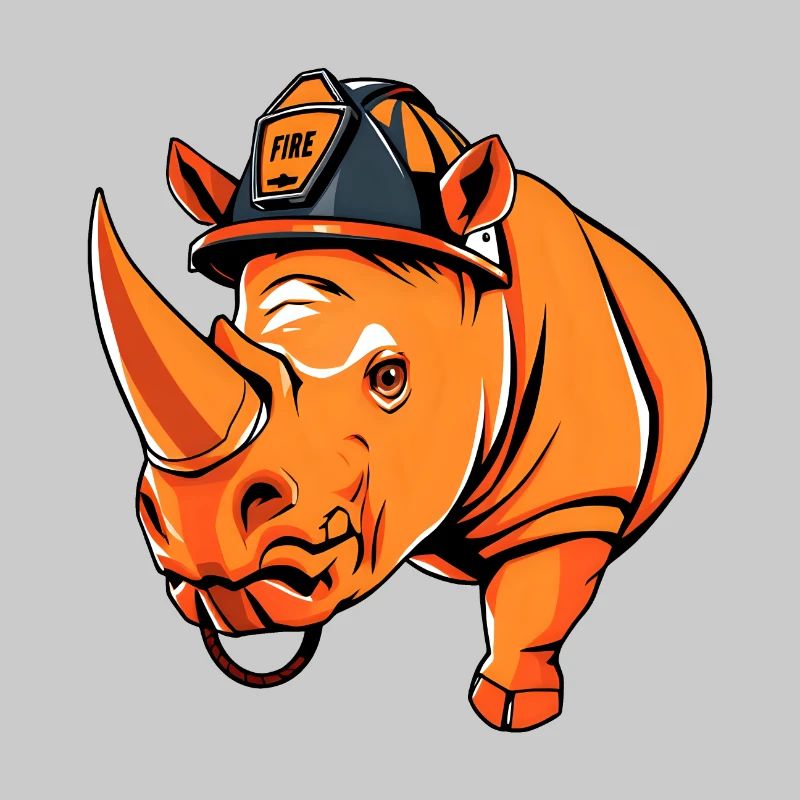 Fiery Guardian: Fire Hydrant with Helmet & Badge