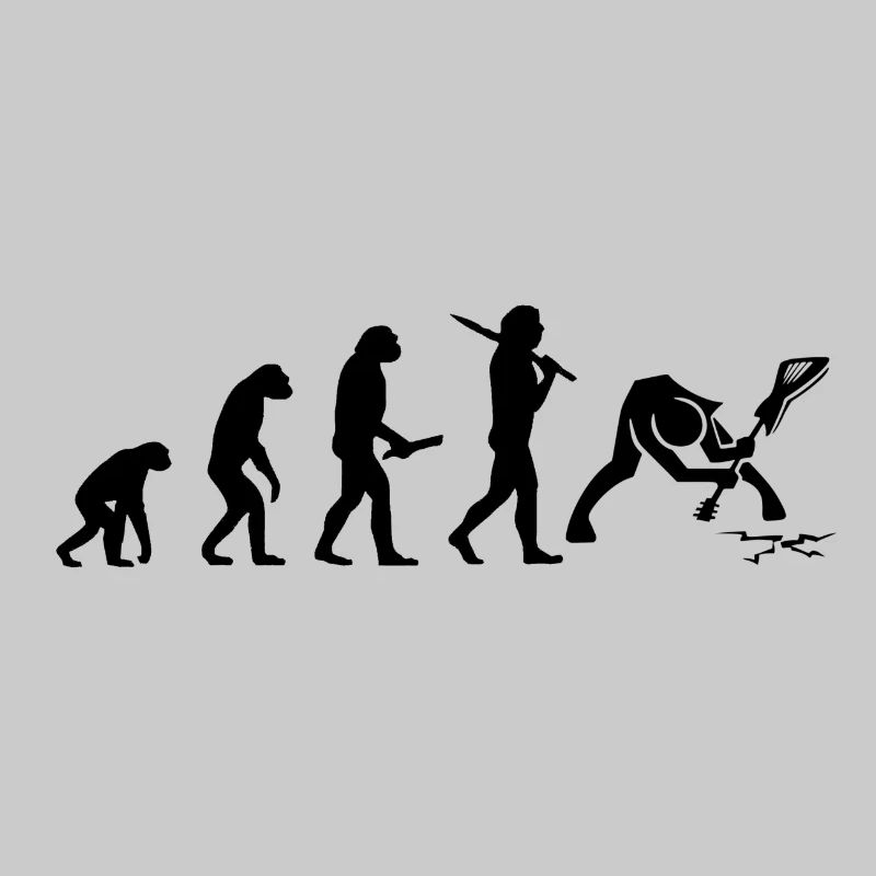 Evolution Fortschritt Entwicklung Rock Star Heavy
