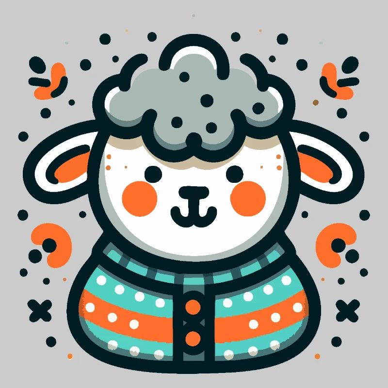 Mouton mignon dans un pull