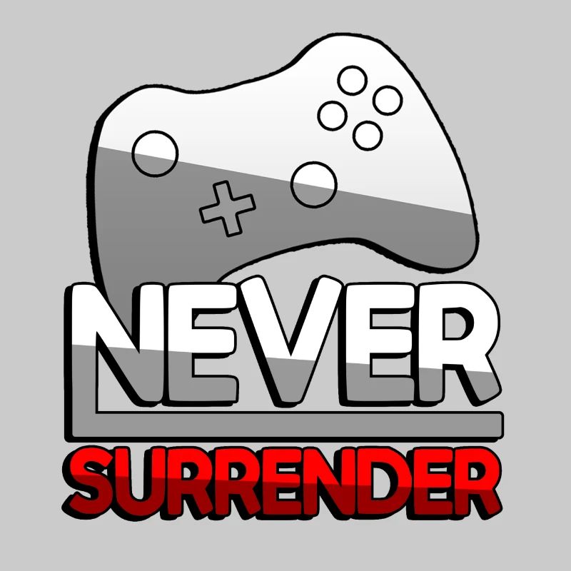 NEVER SURRENDER (Rot) + Controller - Gaming