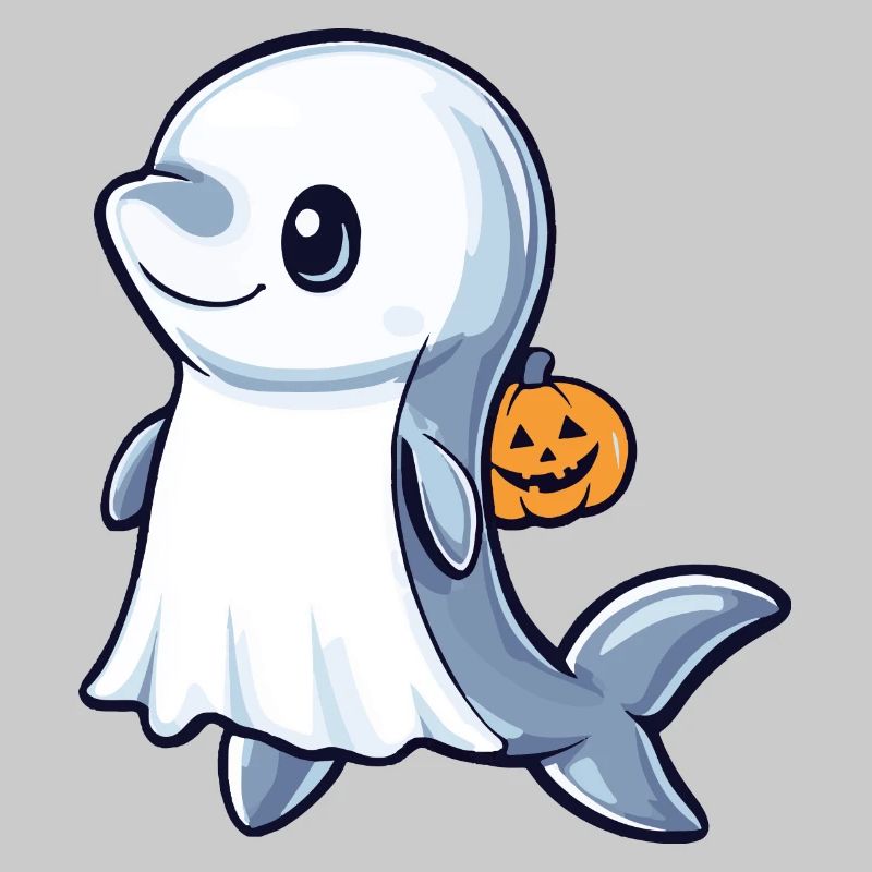 Delfin Halloween Comic Geist