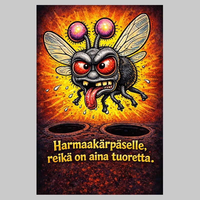 Für eine graue Fliege ist das Loch immer eine Staubquelle