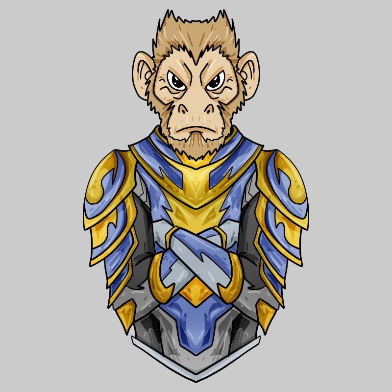 Knight Monkey with Armor Crusader