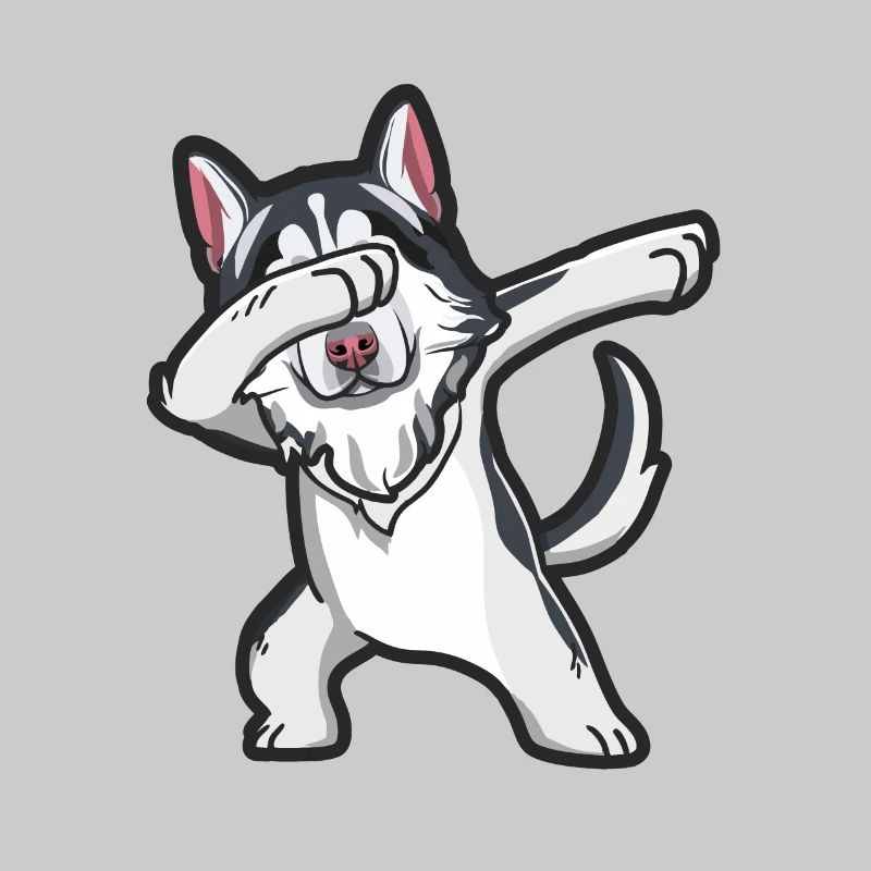 Husky dabbing