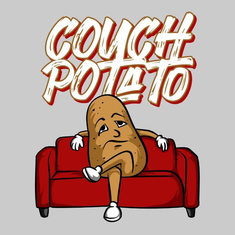 Funny Couch Potato TShirt Lazy Vegetable