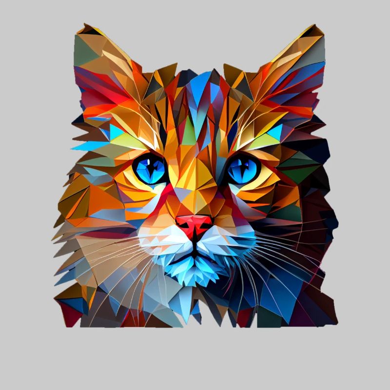 Chaton Chaton Chat Polygone Chat