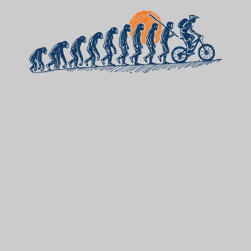 Évolution du singe au cycliste