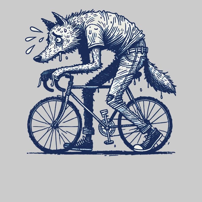 Bicycle Wolf Design Créatif Cyclisme