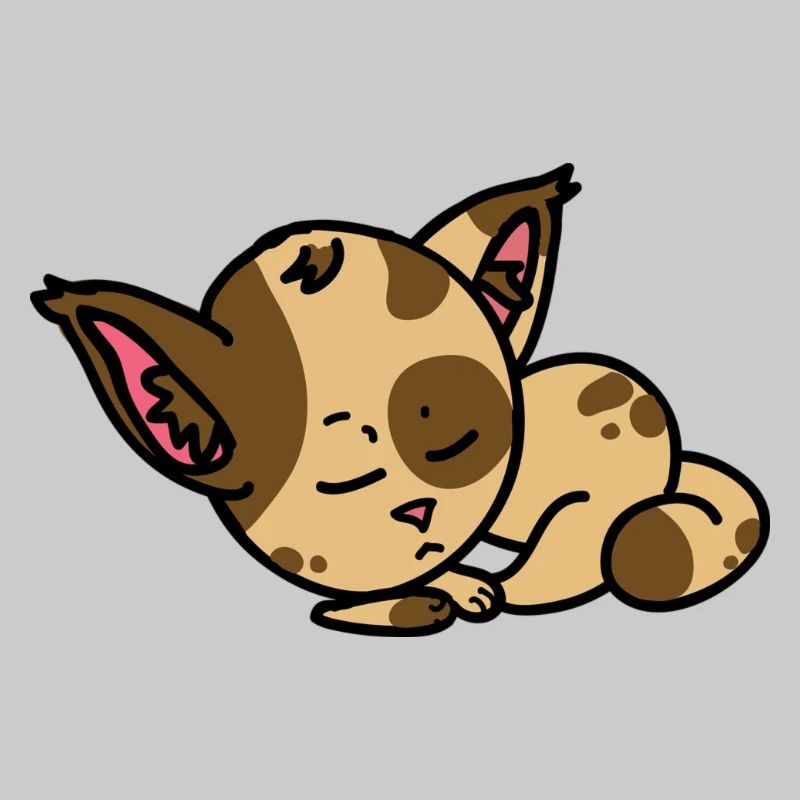Schlafende Katze Comic Figur - Geschenkidee