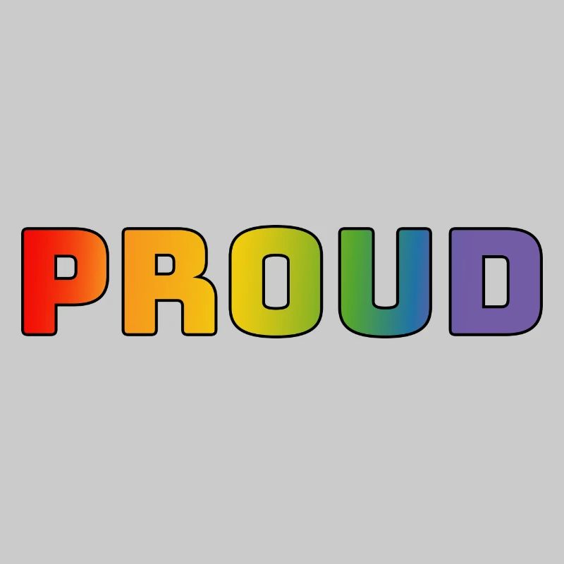 Regenbogen proud schwarz