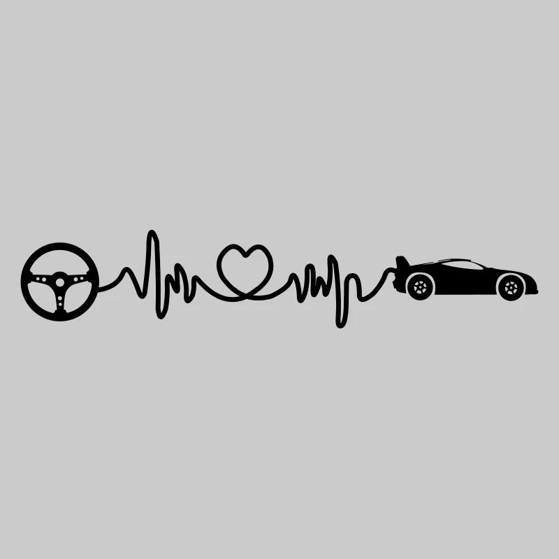 Cardio-Herzfrequenz eines Sportwagens mit Lenker
