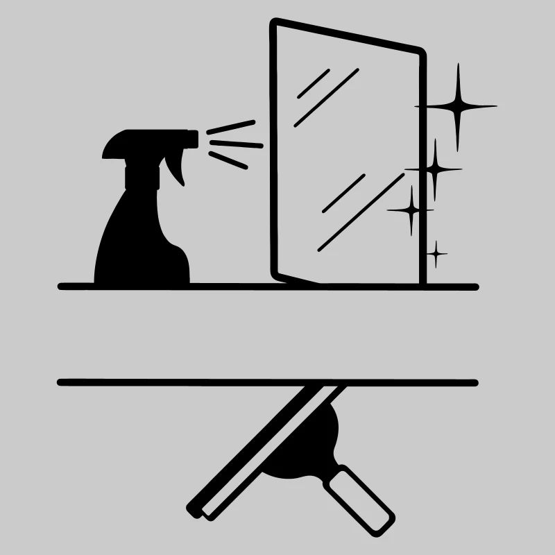 Logo de laveuse de vitres plus propre transparent avec faisceau