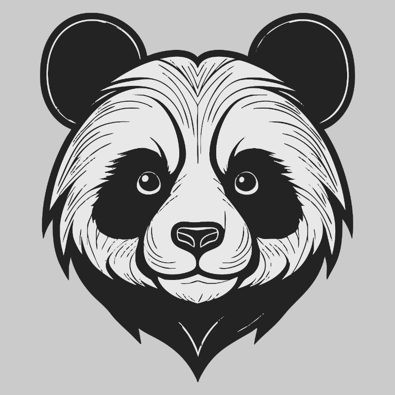 Conception de masque de panda charmant