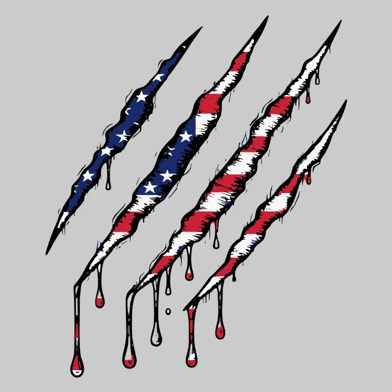 Scratch USA Flag Scratch Trace
