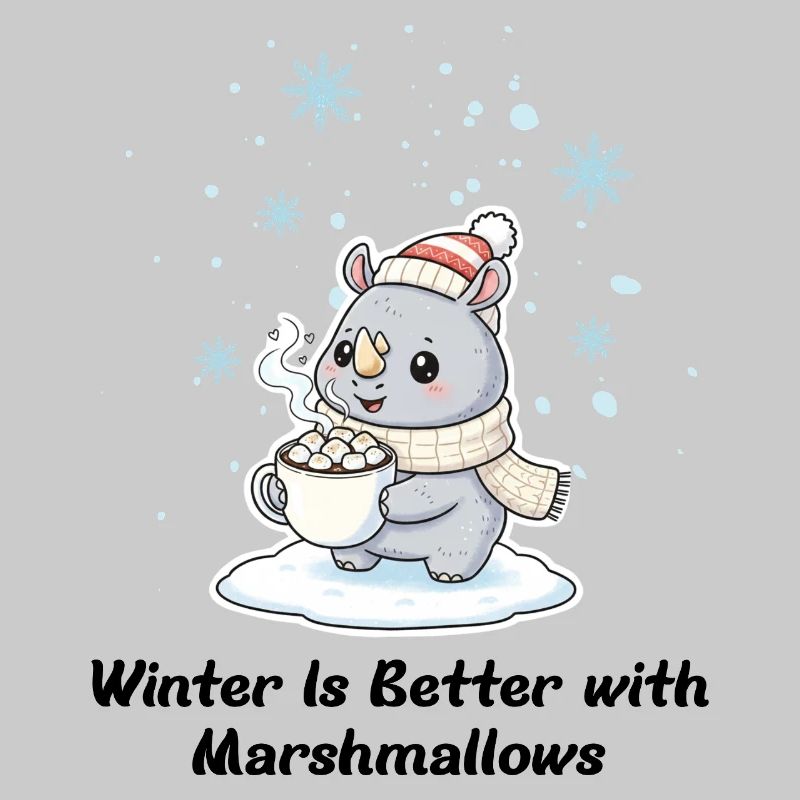 Winter Nashorn - Marshmallows & Kakao Geschenk