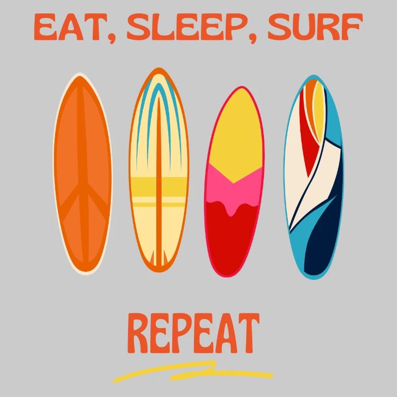 Manger Dormir, Surfer Répéter – Planches de surf colorées