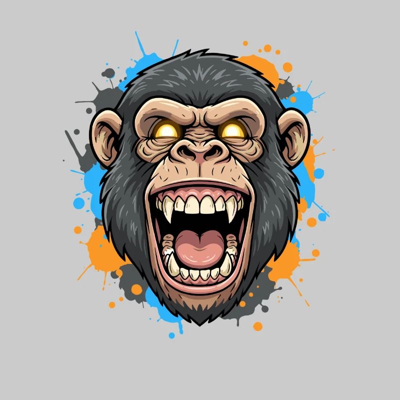 Screaming Gorilla Head Splash