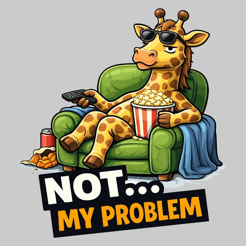 Not My Problem Giraffe Couch Meme
