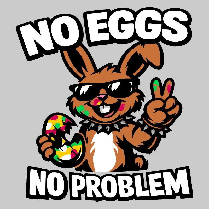 Funny Easter Bunny – No Eggs No Problem