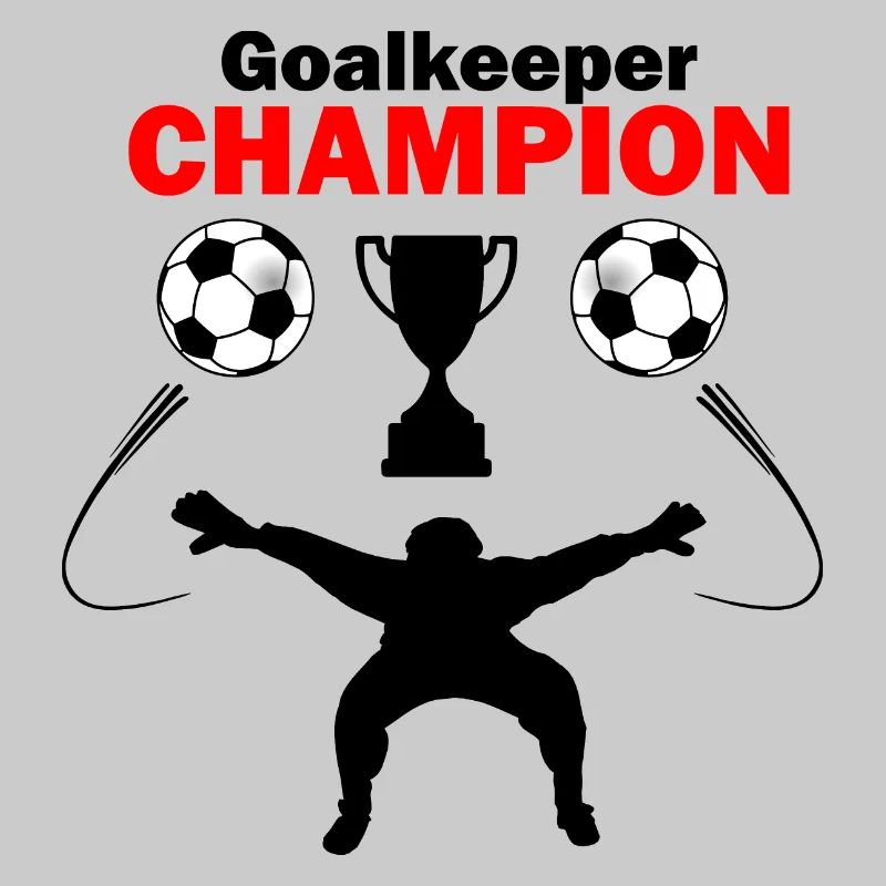 Torwart oder Torwart Schattenfigur Champion