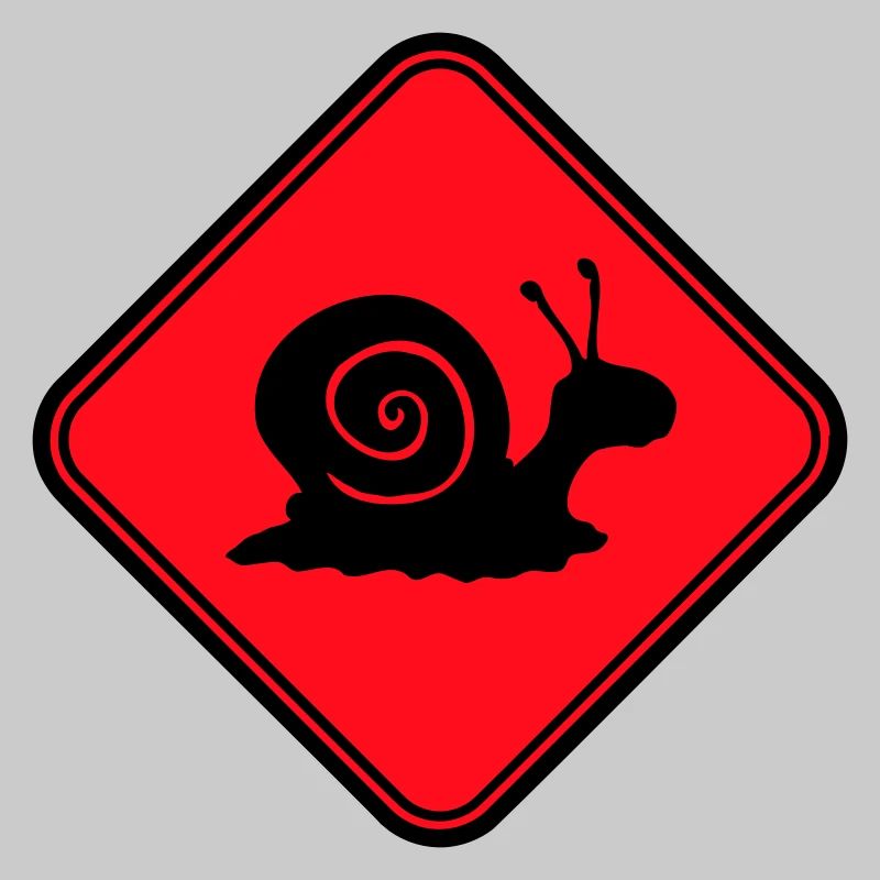 Snail Danger Caution Sign Warning