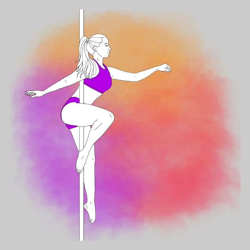 Pole Dance Neon Sunset