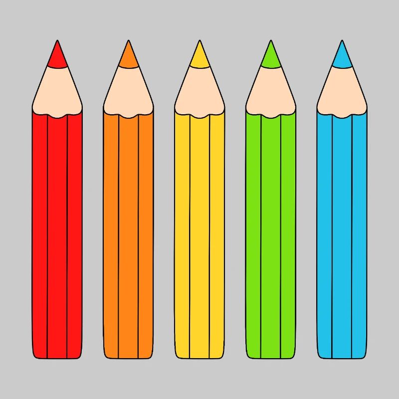 Vibrant Colour Pencil Array Design