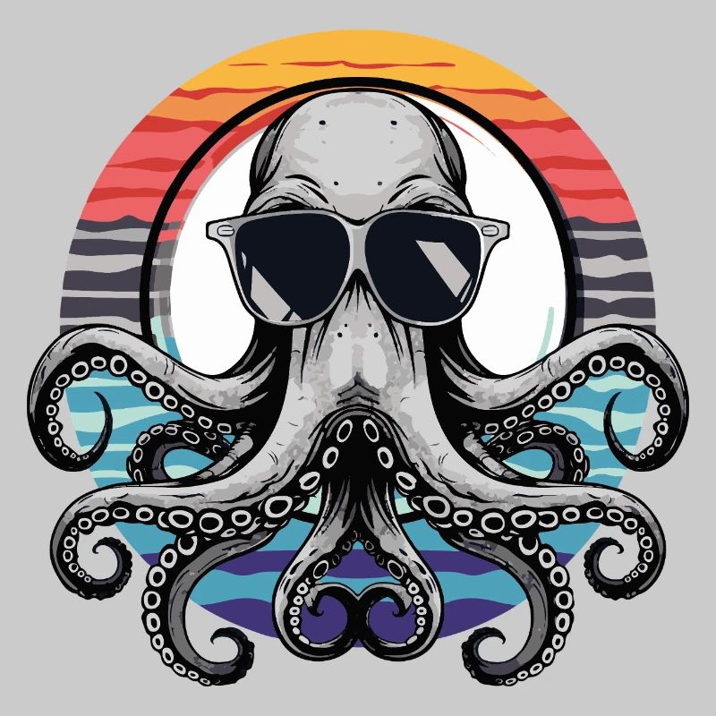 Octopus with sunglasses