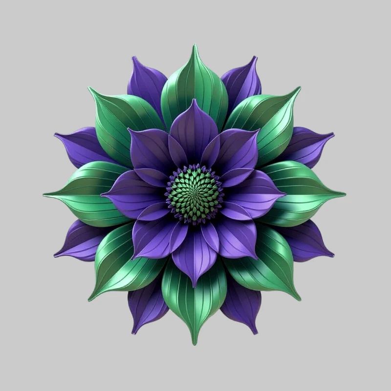 Fleur vert pourpre